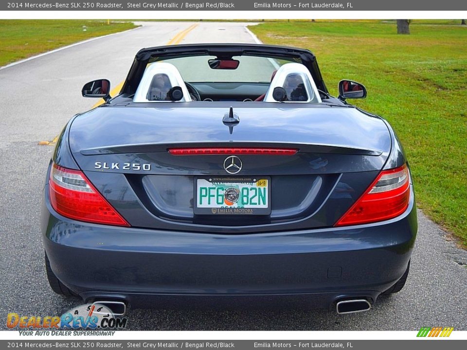 2014 Mercedes-Benz SLK 250 Roadster Steel Grey Metallic / Bengal Red/Black Photo #25