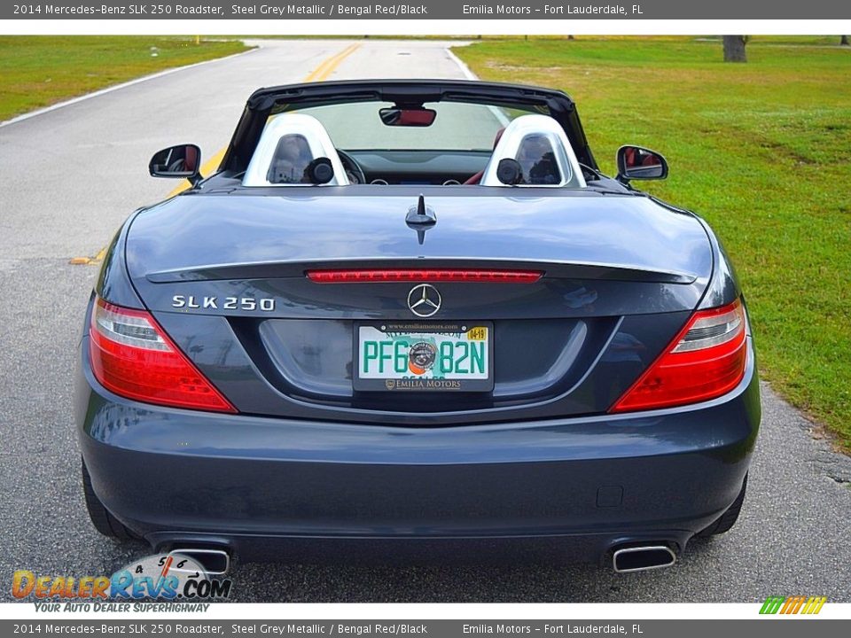 2014 Mercedes-Benz SLK 250 Roadster Steel Grey Metallic / Bengal Red/Black Photo #25