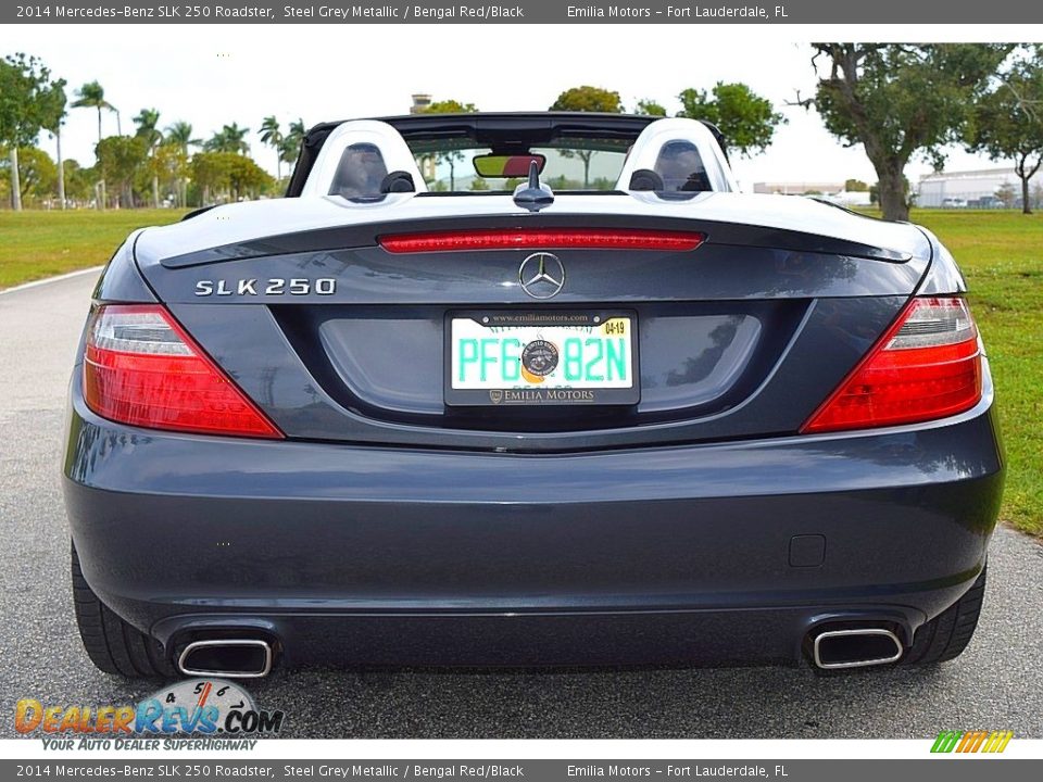 2014 Mercedes-Benz SLK 250 Roadster Steel Grey Metallic / Bengal Red/Black Photo #26