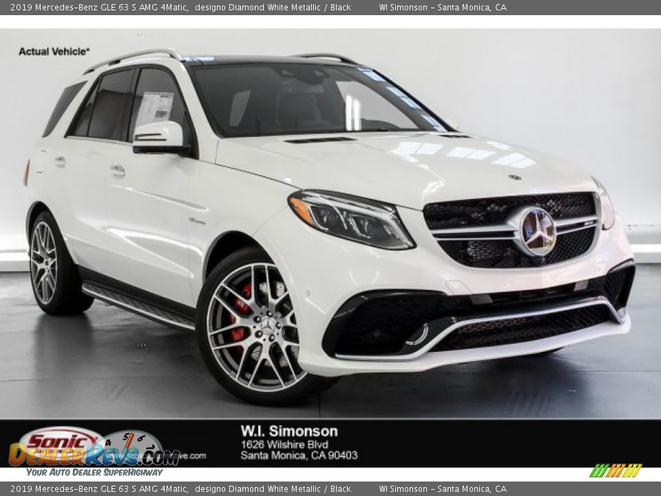 2019 Mercedes-Benz GLE 63 S AMG 4Matic designo Diamond White Metallic / Black Photo #1