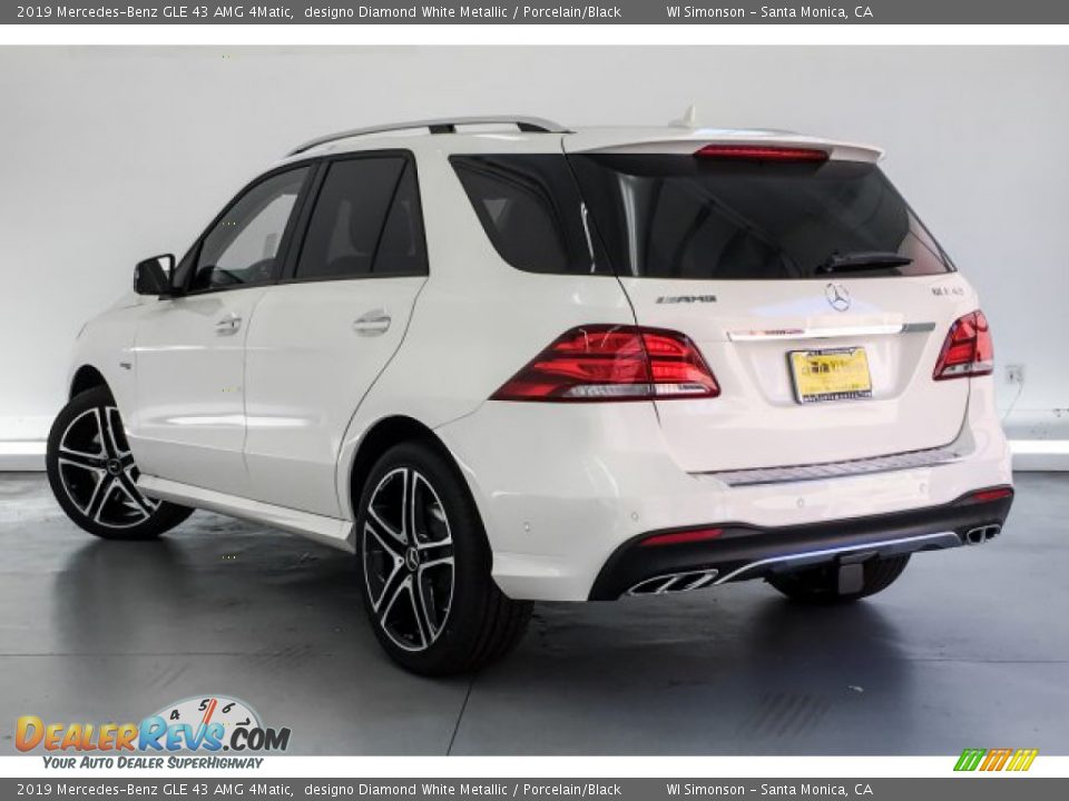 2019 Mercedes-Benz GLE 43 AMG 4Matic designo Diamond White Metallic / Porcelain/Black Photo #2
