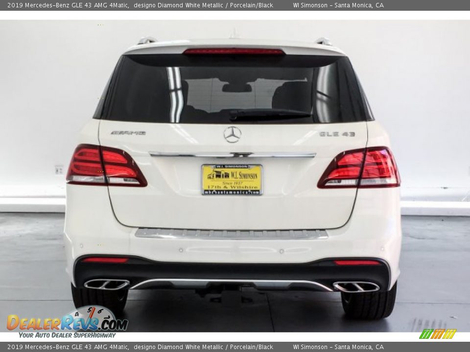 2019 Mercedes-Benz GLE 43 AMG 4Matic designo Diamond White Metallic / Porcelain/Black Photo #3