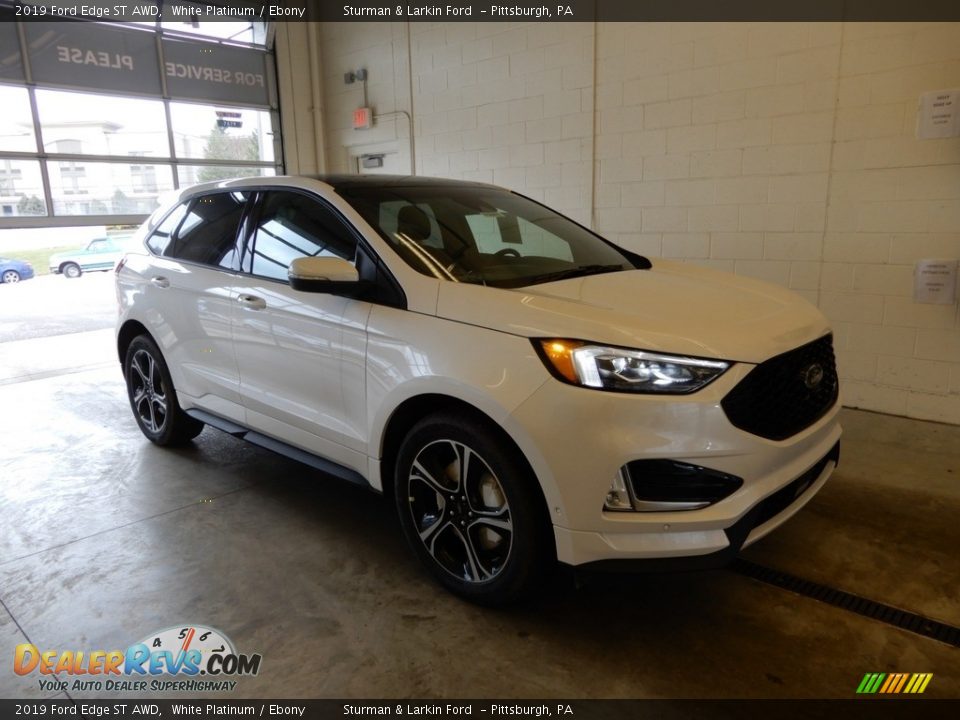 2019 Ford Edge ST AWD White Platinum / Ebony Photo #1