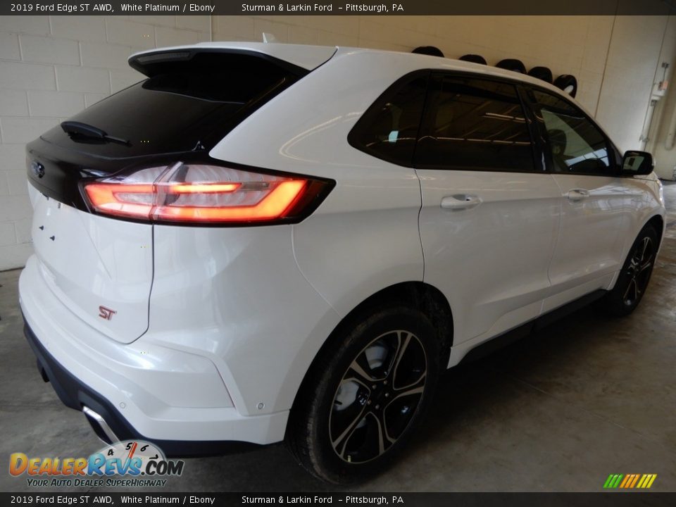 2019 Ford Edge ST AWD White Platinum / Ebony Photo #2