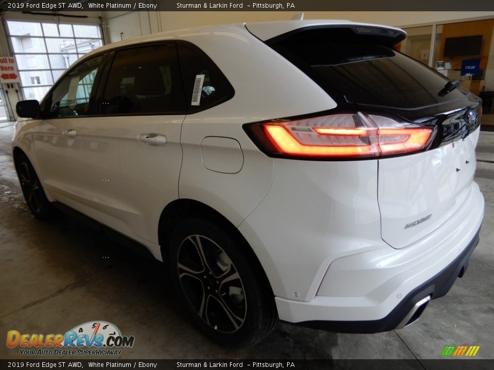 2019 Ford Edge ST AWD White Platinum / Ebony Photo #4