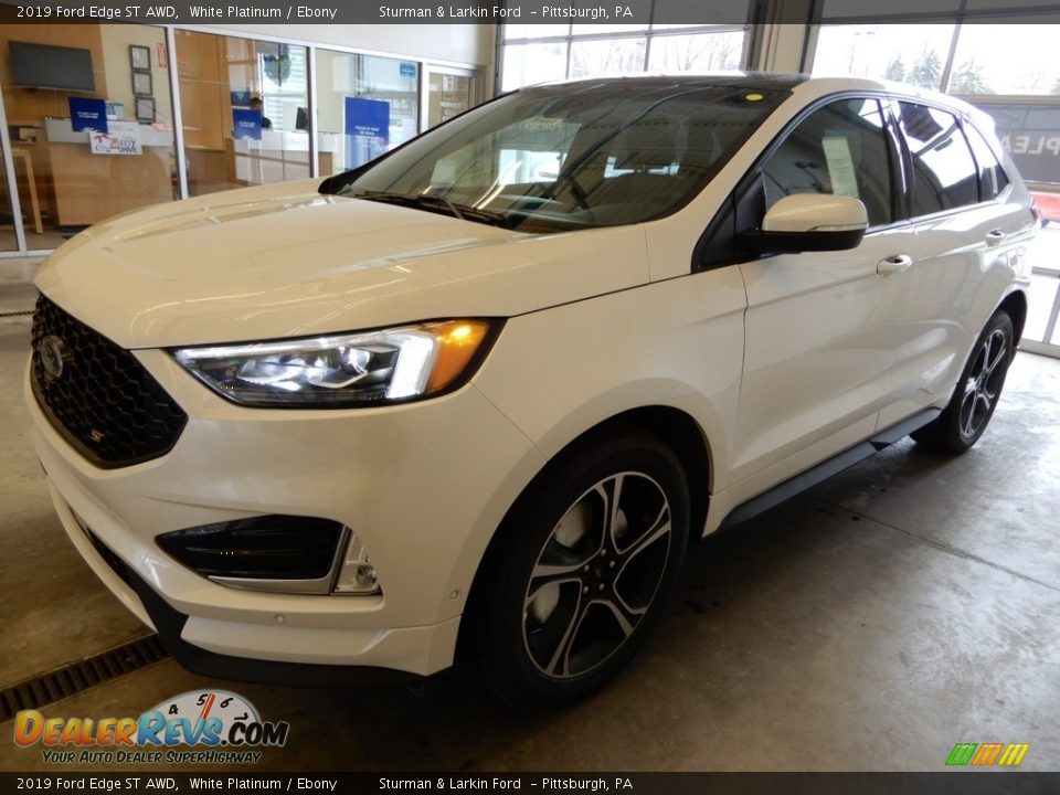 2019 Ford Edge ST AWD White Platinum / Ebony Photo #5
