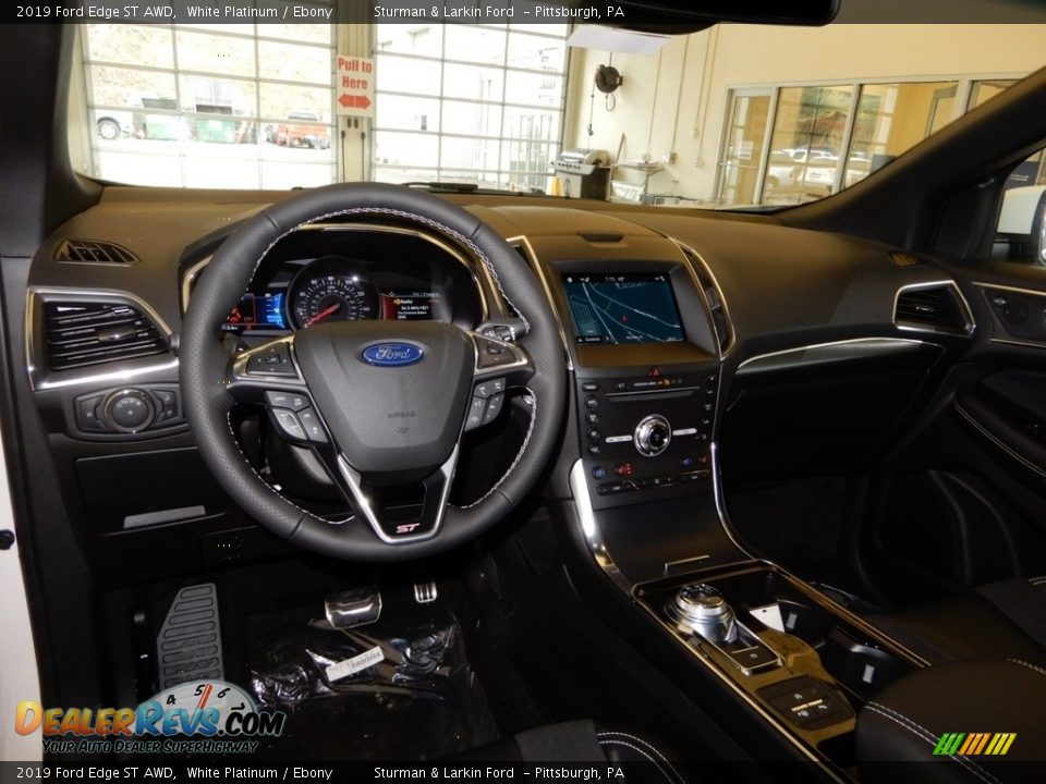 2019 Ford Edge ST AWD White Platinum / Ebony Photo #9