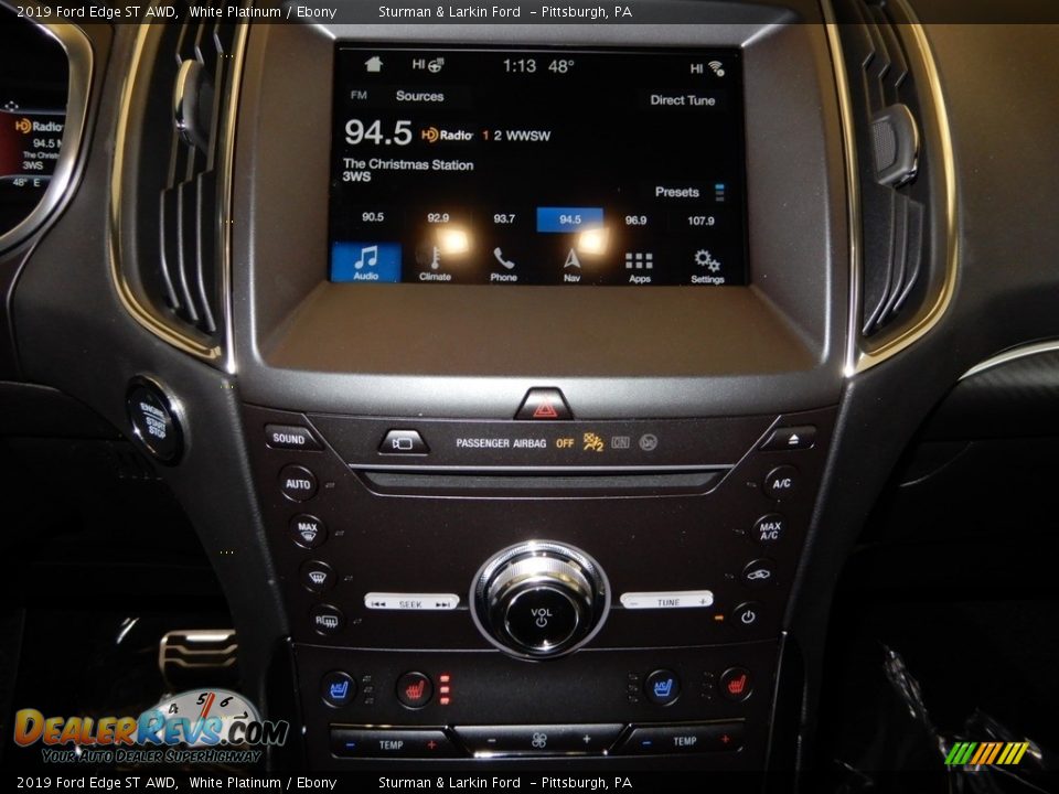 2019 Ford Edge ST AWD White Platinum / Ebony Photo #15