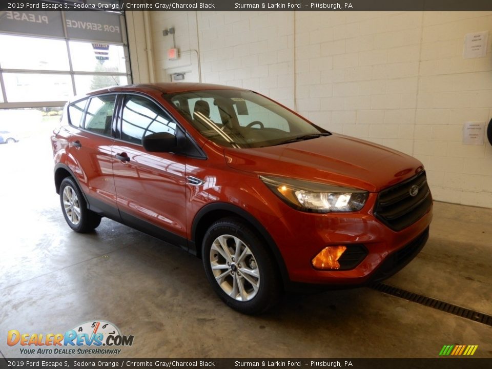2019 Ford Escape S Sedona Orange / Chromite Gray/Charcoal Black Photo #1