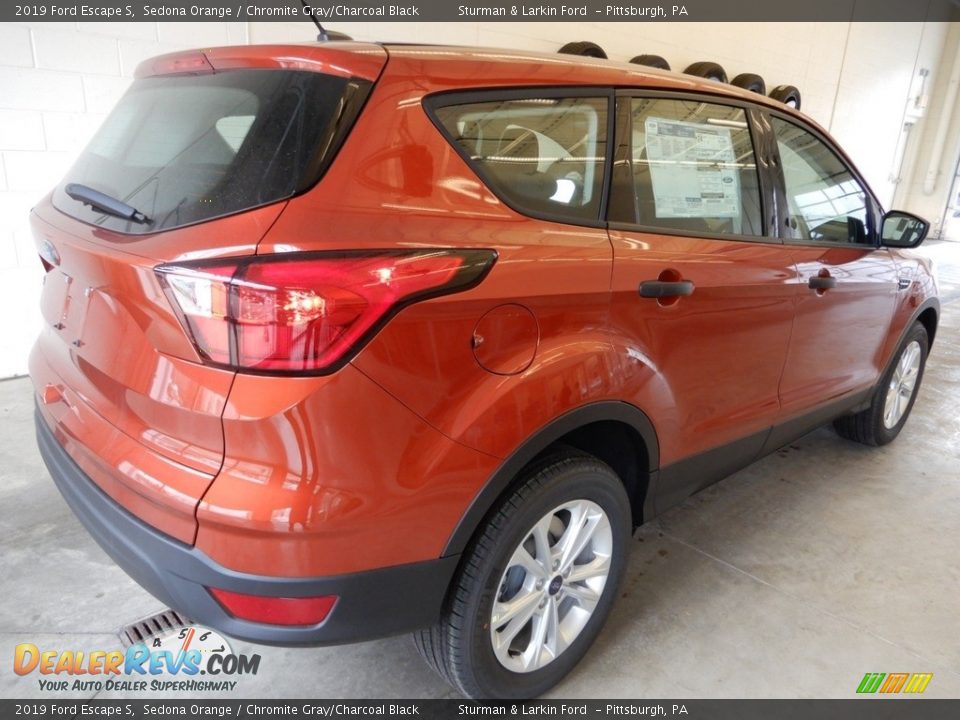 2019 Ford Escape S Sedona Orange / Chromite Gray/Charcoal Black Photo #2
