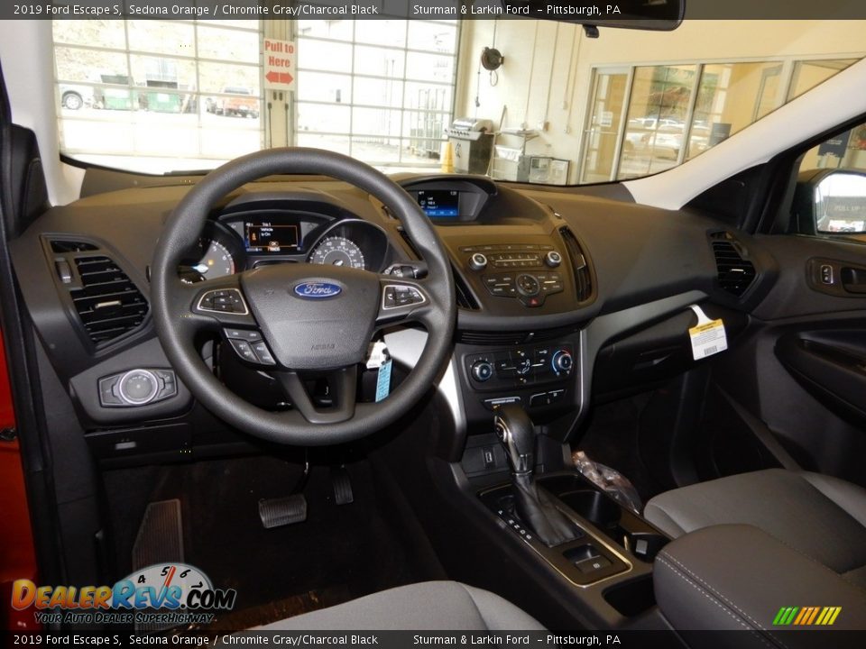 2019 Ford Escape S Sedona Orange / Chromite Gray/Charcoal Black Photo #9