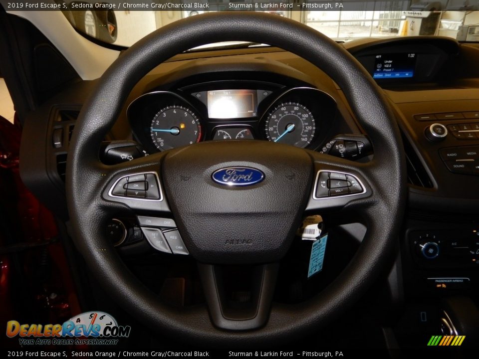 2019 Ford Escape S Sedona Orange / Chromite Gray/Charcoal Black Photo #12