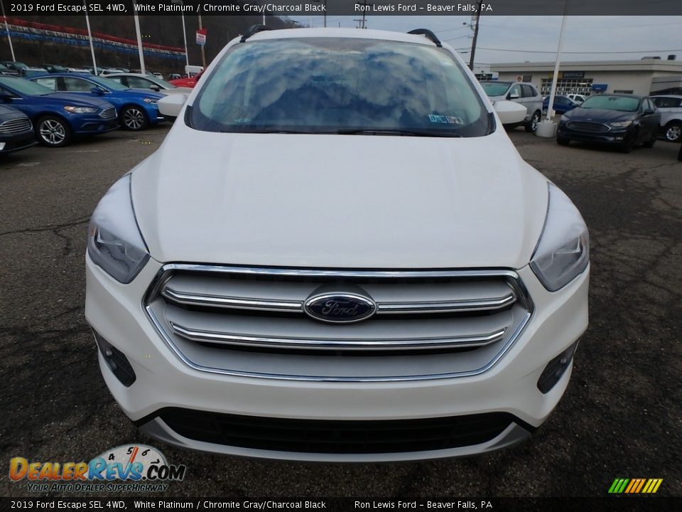 2019 Ford Escape SEL 4WD White Platinum / Chromite Gray/Charcoal Black Photo #8
