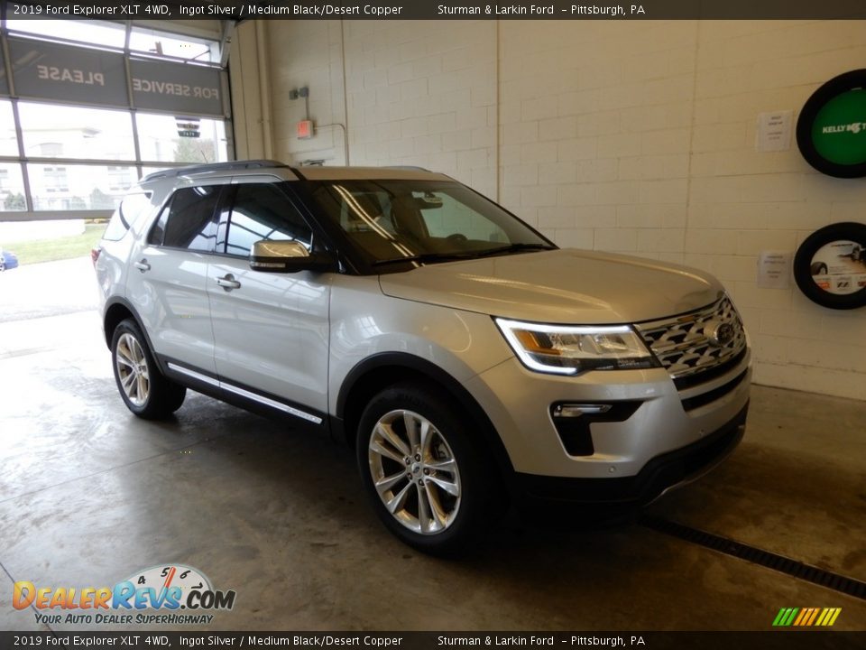 2019 Ford Explorer XLT 4WD Ingot Silver / Medium Black/Desert Copper Photo #1