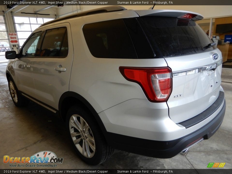 2019 Ford Explorer XLT 4WD Ingot Silver / Medium Black/Desert Copper Photo #4