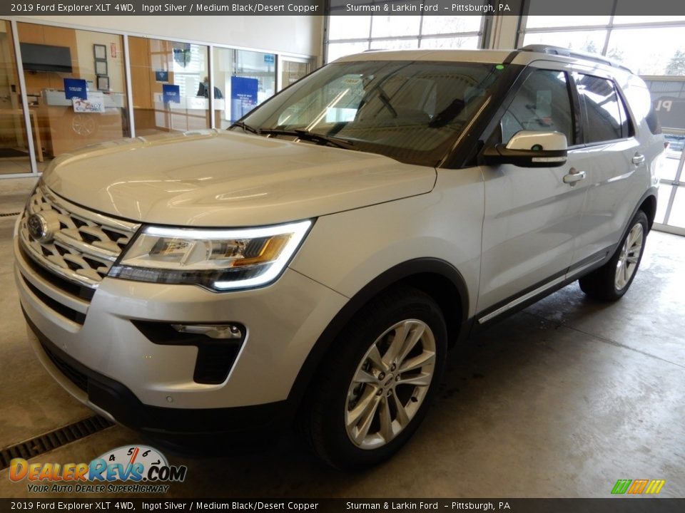 2019 Ford Explorer XLT 4WD Ingot Silver / Medium Black/Desert Copper Photo #5