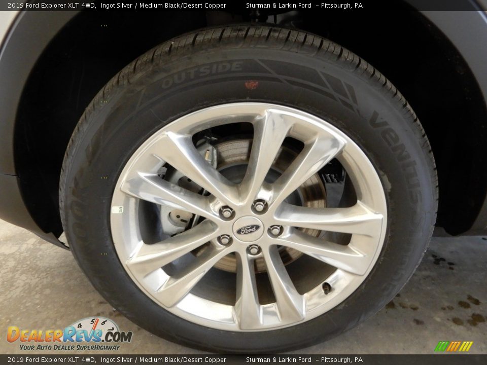 2019 Ford Explorer XLT 4WD Ingot Silver / Medium Black/Desert Copper Photo #6