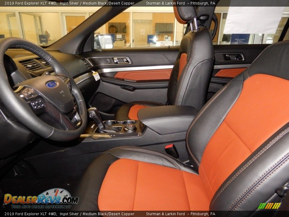 Medium Black/Desert Copper Interior - 2019 Ford Explorer XLT 4WD Photo #7