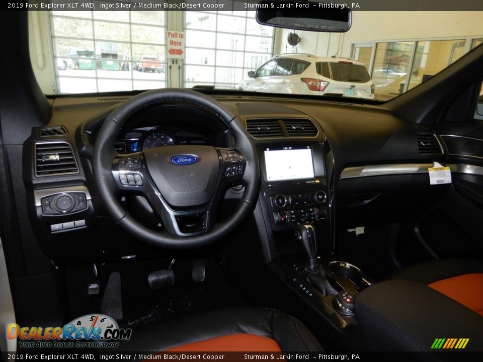 2019 Ford Explorer XLT 4WD Ingot Silver / Medium Black/Desert Copper Photo #9