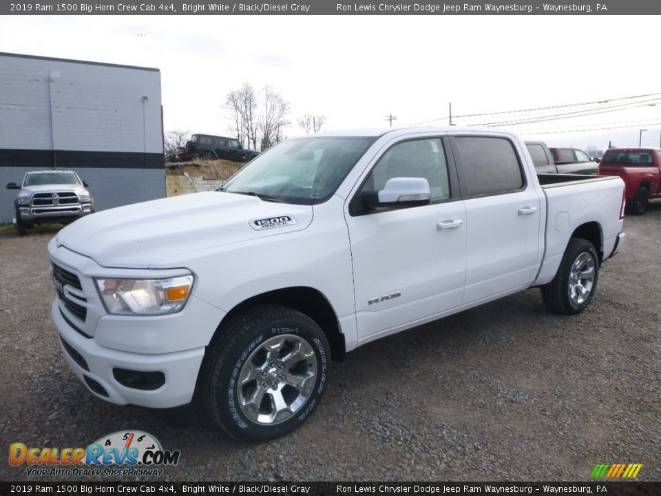 2019 Ram 1500 Big Horn Crew Cab 4x4 Bright White / Black/Diesel Gray Photo #1