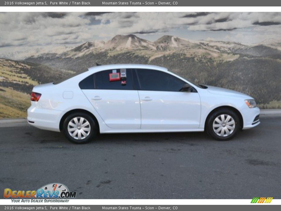 2016 Volkswagen Jetta S Pure White / Titan Black Photo #2