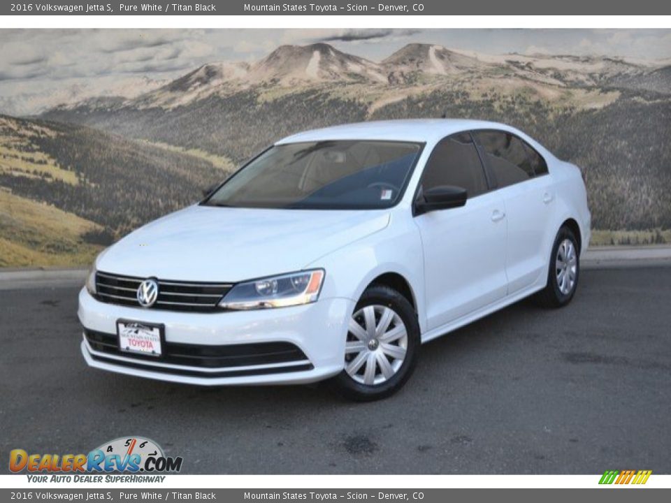 2016 Volkswagen Jetta S Pure White / Titan Black Photo #5