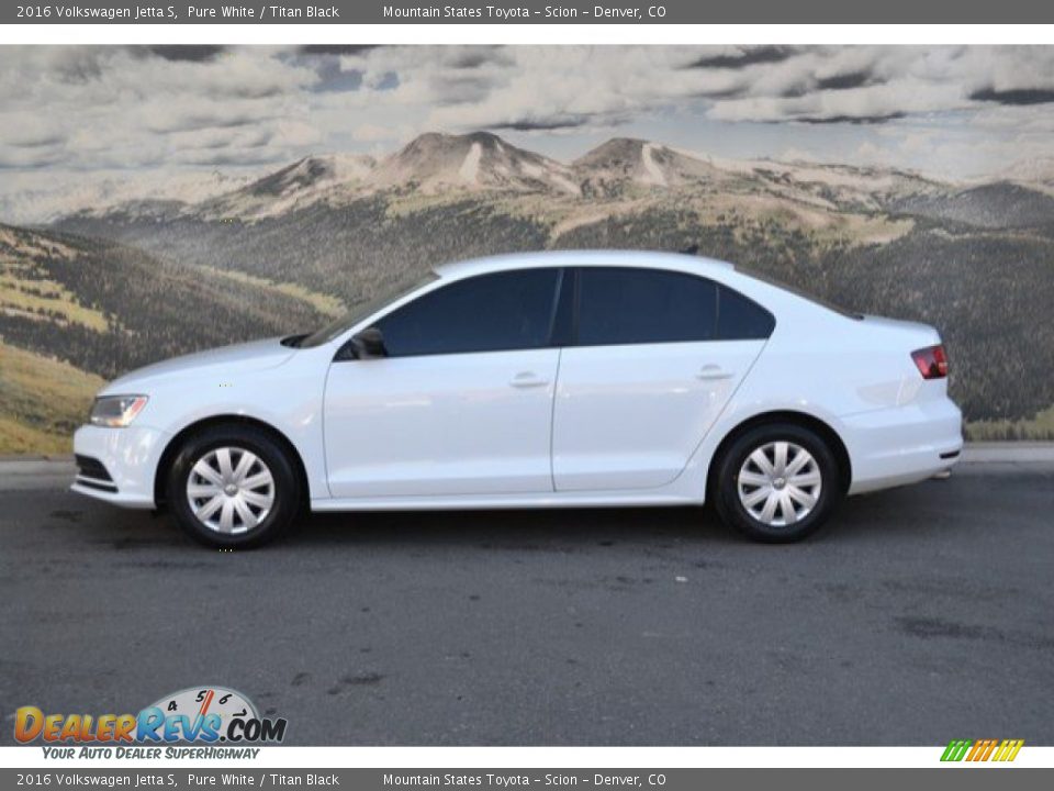 2016 Volkswagen Jetta S Pure White / Titan Black Photo #6