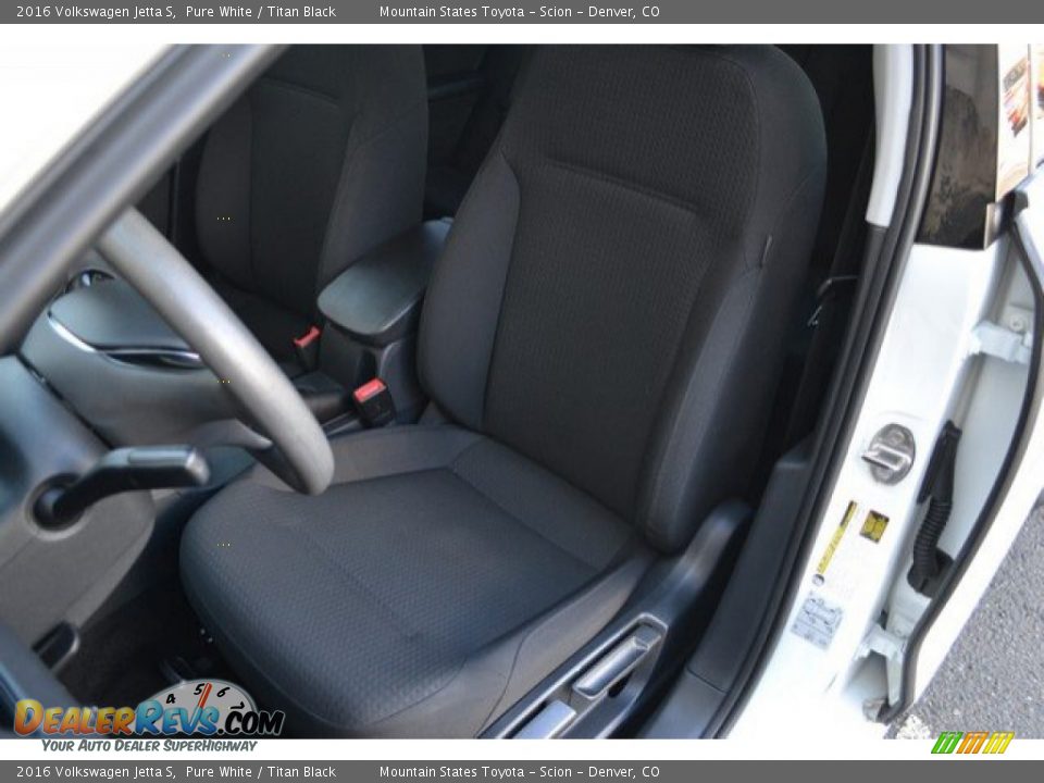 2016 Volkswagen Jetta S Pure White / Titan Black Photo #12