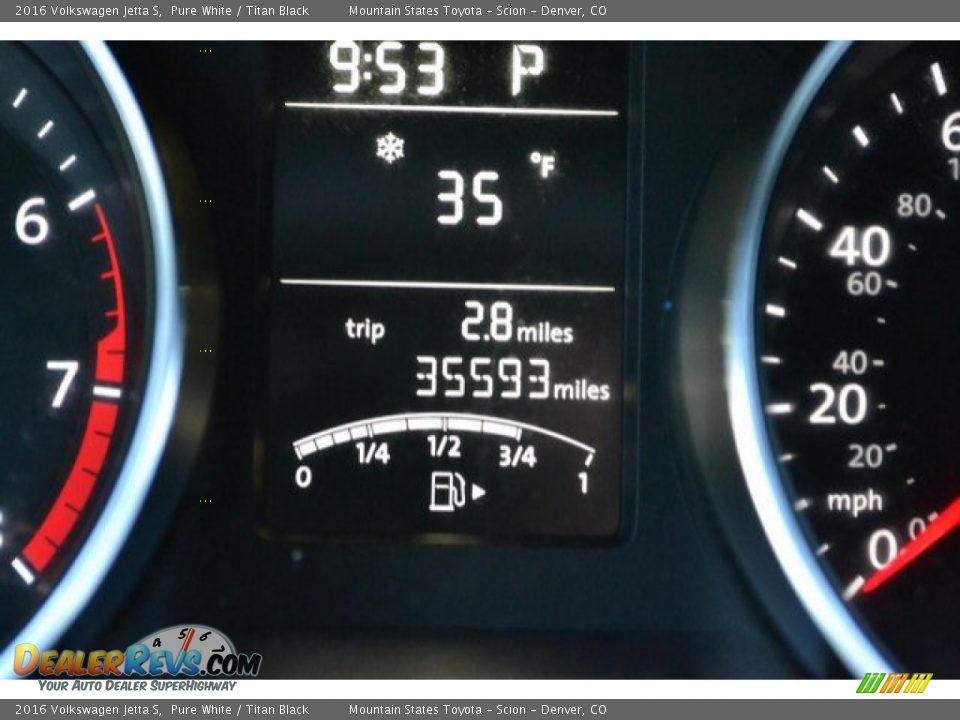 2016 Volkswagen Jetta S Pure White / Titan Black Photo #29