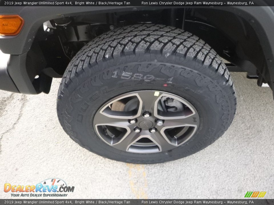 2019 Jeep Wrangler Unlimited Sport 4x4 Bright White / Black/Heritage Tan Photo #2