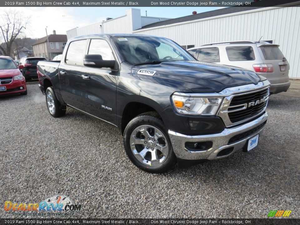 2019 Ram 1500 Big Horn Crew Cab 4x4 Maximum Steel Metallic / Black Photo #4