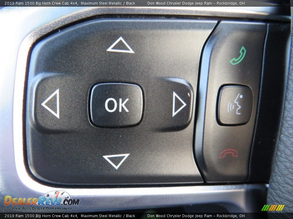2019 Ram 1500 Big Horn Crew Cab 4x4 Maximum Steel Metallic / Black Photo #34