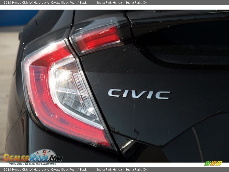 2019 Honda Civic LX Hatchback Crystal Black Pearl / Black Photo #3