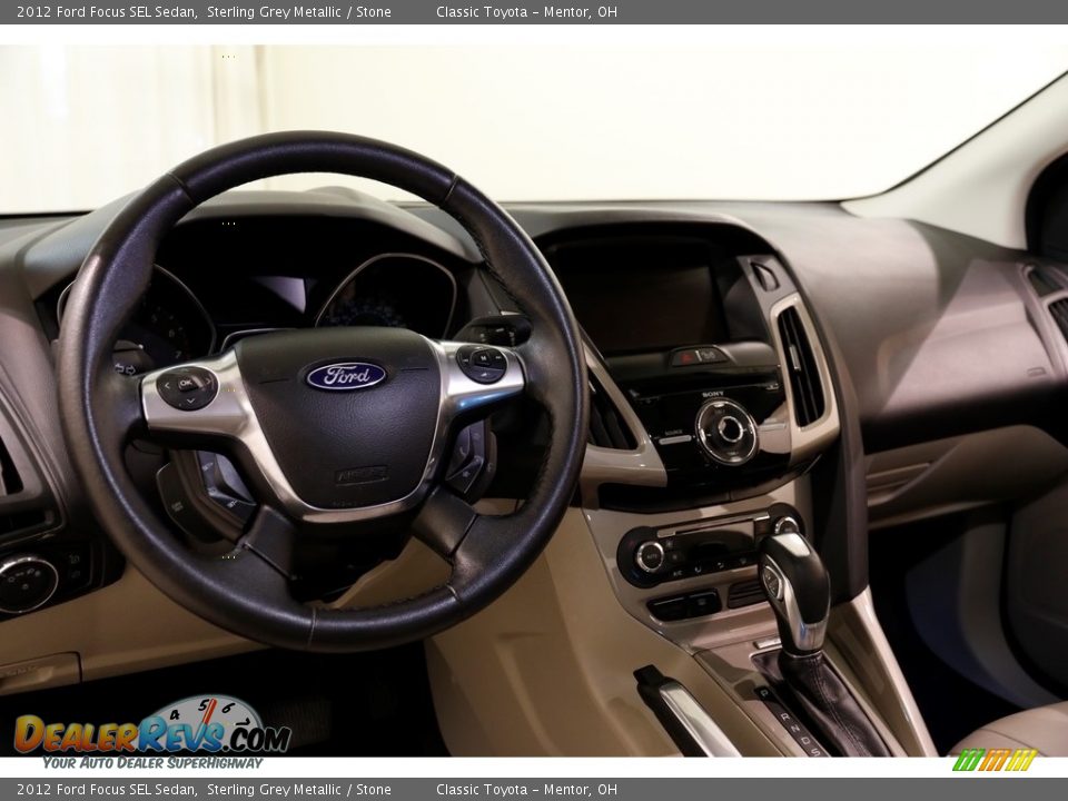 2012 Ford Focus SEL Sedan Sterling Grey Metallic / Stone Photo #6