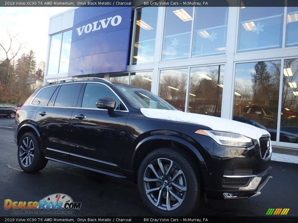 2019 Volvo XC90 T6 AWD Momentum Onyx Black Metallic / Charcoal Photo #1