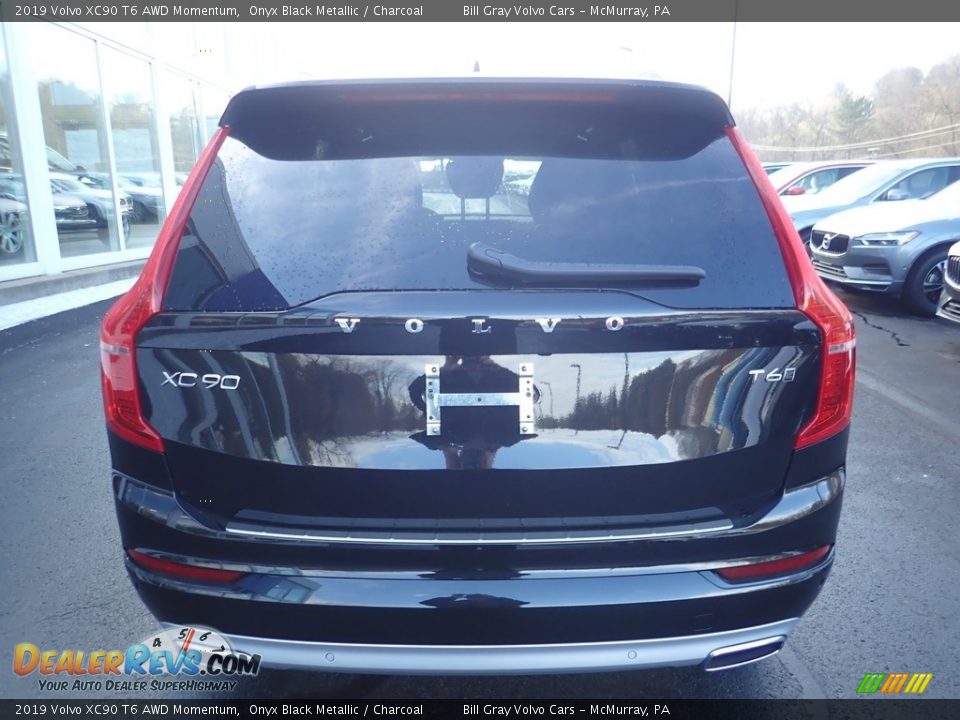 2019 Volvo XC90 T6 AWD Momentum Onyx Black Metallic / Charcoal Photo #3