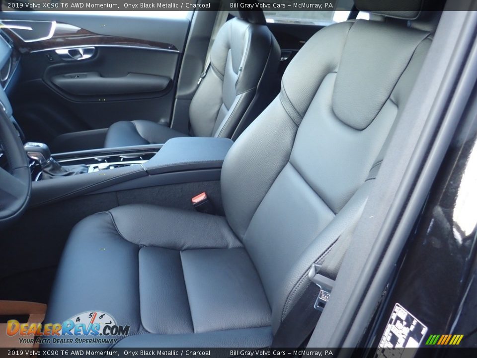 2019 Volvo XC90 T6 AWD Momentum Onyx Black Metallic / Charcoal Photo #7