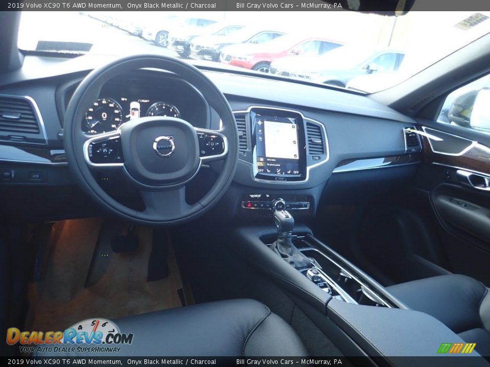 2019 Volvo XC90 T6 AWD Momentum Onyx Black Metallic / Charcoal Photo #10