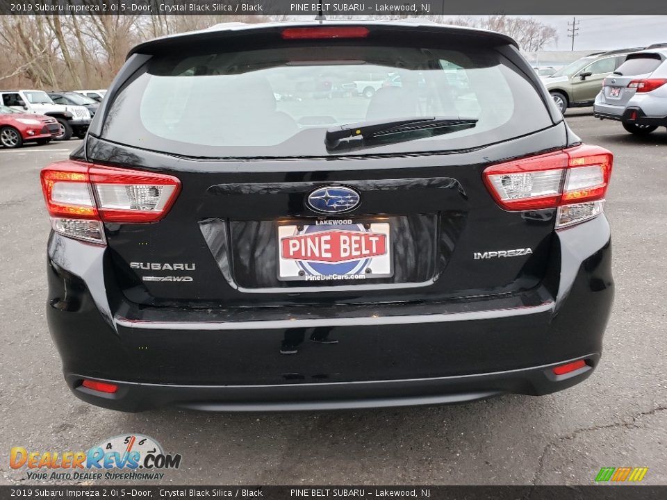 2019 Subaru Impreza 2.0i 5-Door Crystal Black Silica / Black Photo #5