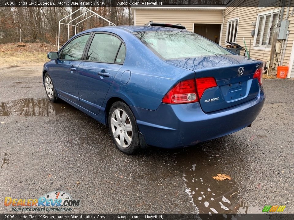 2006 Honda Civic LX Sedan Atomic Blue Metallic / Gray Photo #3