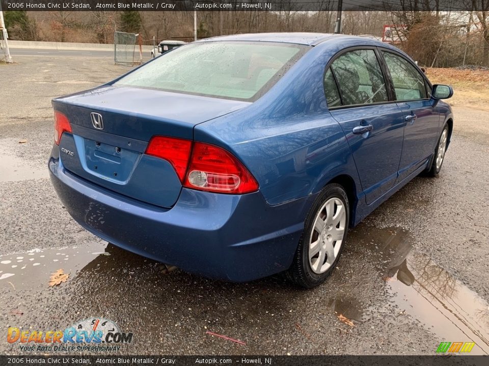 2006 Honda Civic LX Sedan Atomic Blue Metallic / Gray Photo #4