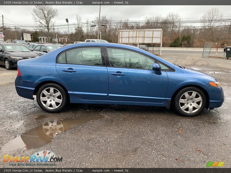 2006 Honda Civic LX Sedan Atomic Blue Metallic / Gray Photo #5