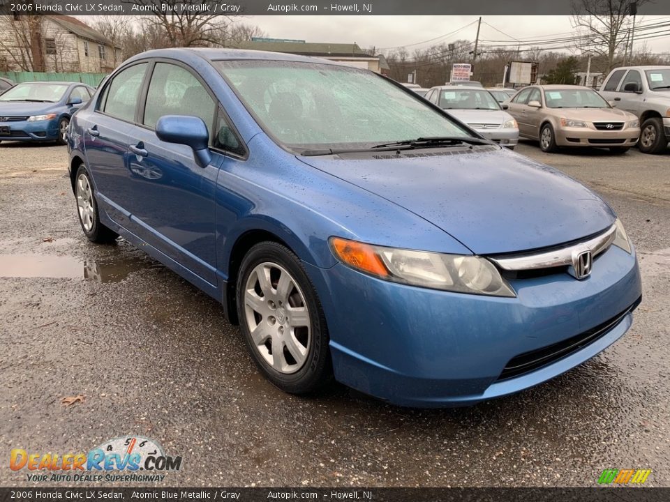 2006 Honda Civic LX Sedan Atomic Blue Metallic / Gray Photo #7