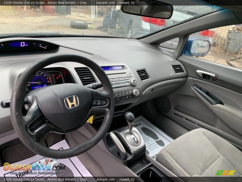 2006 Honda Civic LX Sedan Atomic Blue Metallic / Gray Photo #10