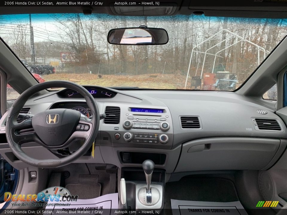 2006 Honda Civic LX Sedan Atomic Blue Metallic / Gray Photo #11