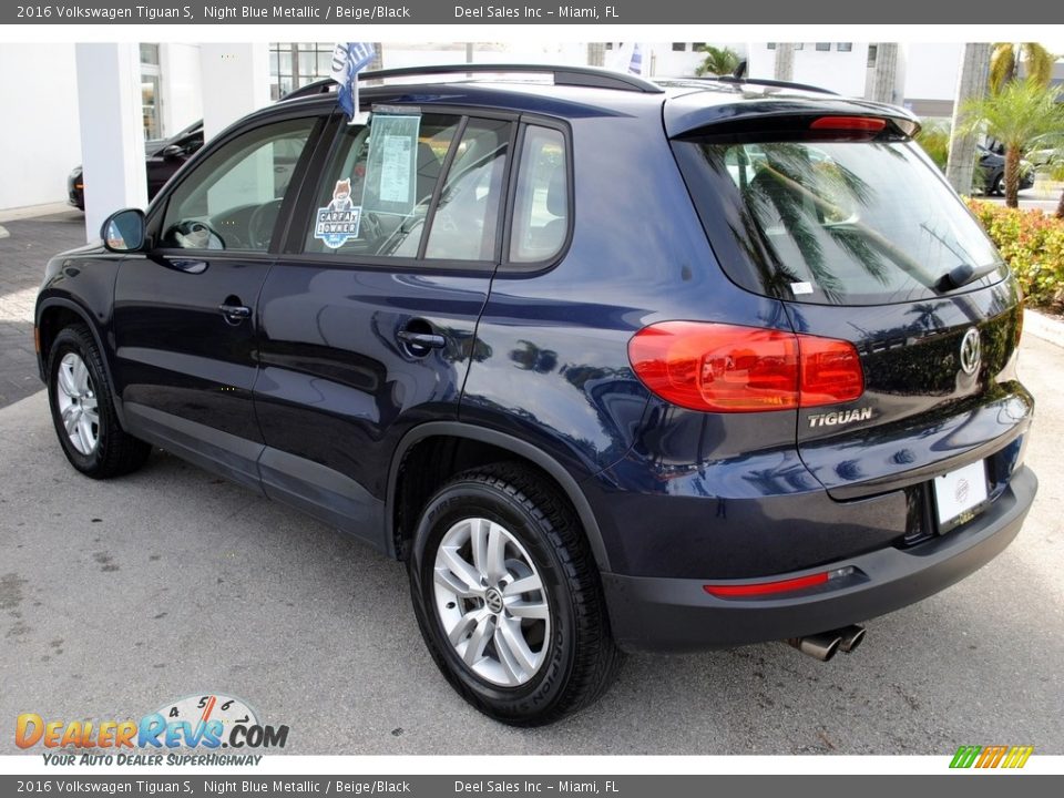 2016 Volkswagen Tiguan S Night Blue Metallic / Beige/Black Photo #6