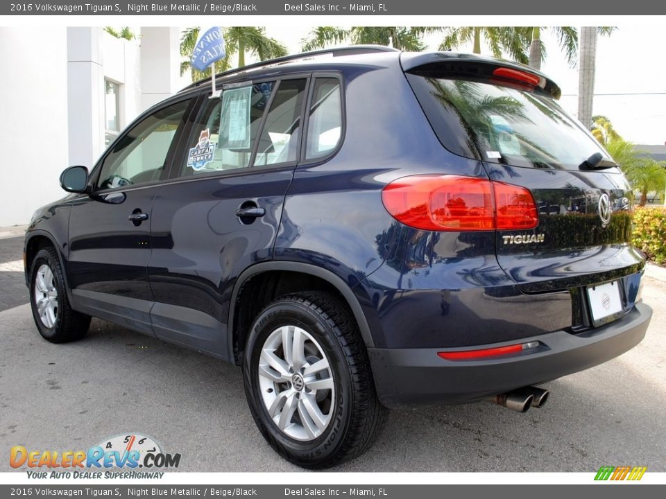 2016 Volkswagen Tiguan S Night Blue Metallic / Beige/Black Photo #7