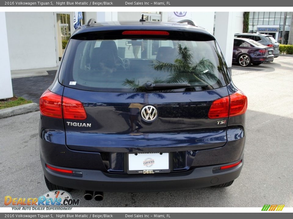2016 Volkswagen Tiguan S Night Blue Metallic / Beige/Black Photo #8