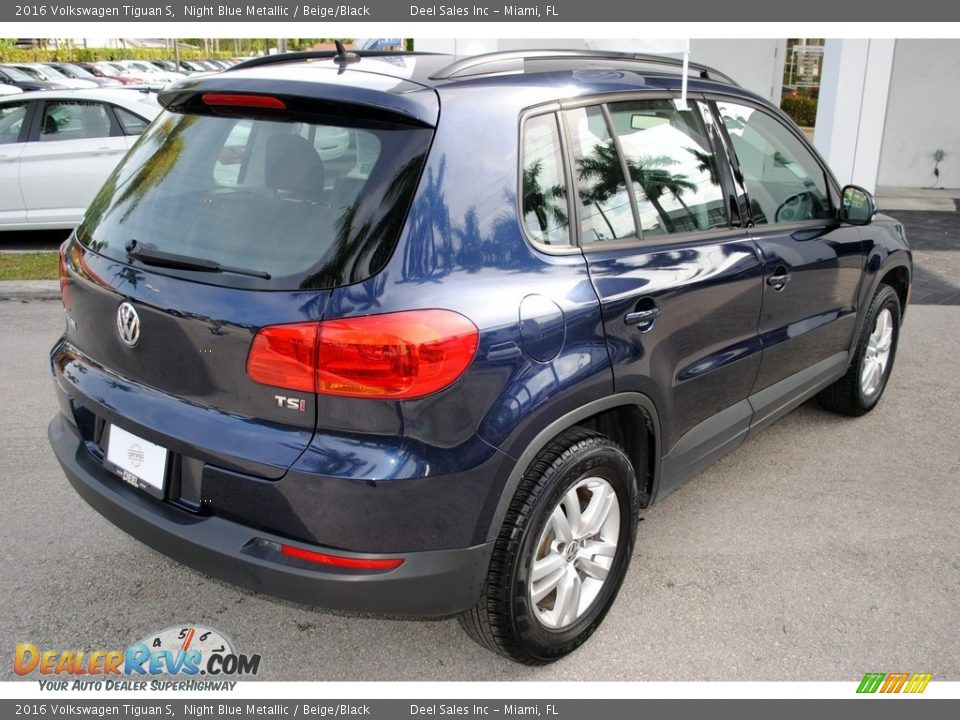 2016 Volkswagen Tiguan S Night Blue Metallic / Beige/Black Photo #9