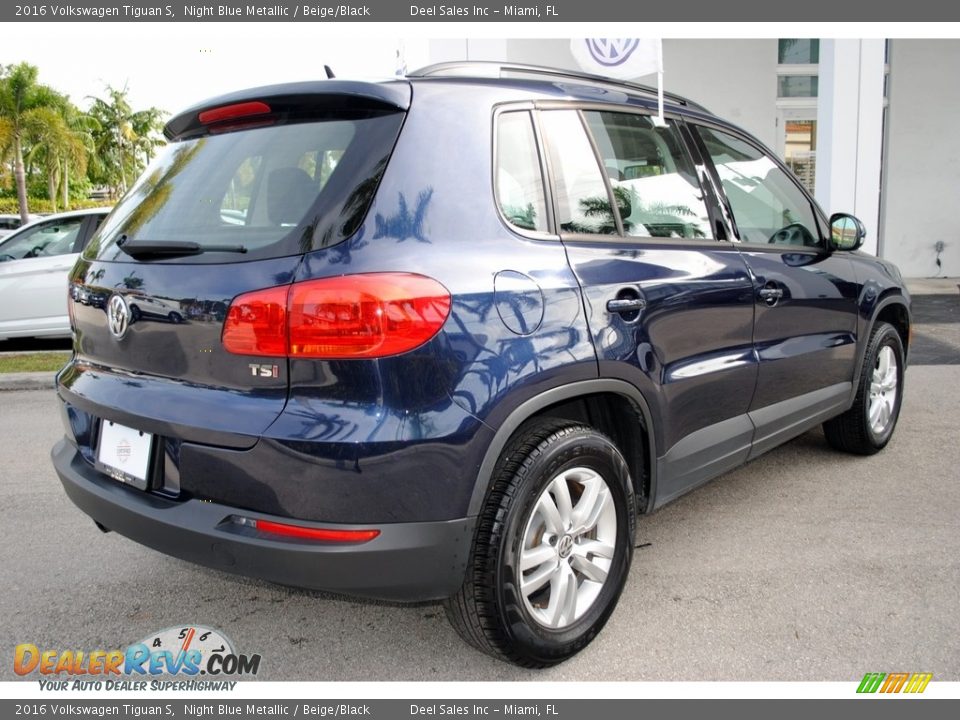 2016 Volkswagen Tiguan S Night Blue Metallic / Beige/Black Photo #10
